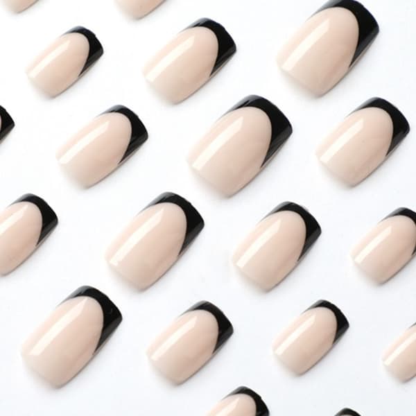 24stk False Nails Short Square French