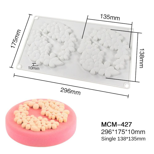 3D-kukkakoristelu silikoni mold 01 01 01