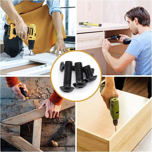 360st Knapphuvud Socket Cap Skruv Bultar Muttrar Brickor