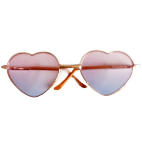 Cute Heart Frame Plush Doll Eyeglasses 2 2 2