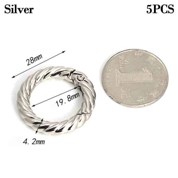 5stk Fjærrunde Ringer Veske Beltespenner SØLV 28MM Silver 28mm 85a4 |  Silver | 28mm | Fyndiq