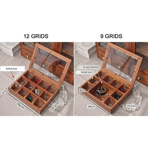 Smykkeskrin Krystallholder 9 GRIDS 9 GRIDS 9 grids
