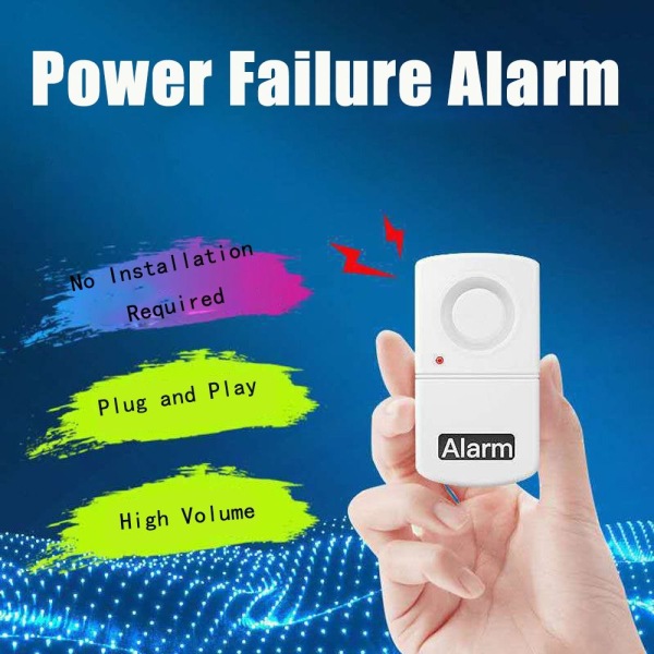 Strømsvigt Alarmafbrydelse Automatisk alarm Strømafbrydelsessirene White