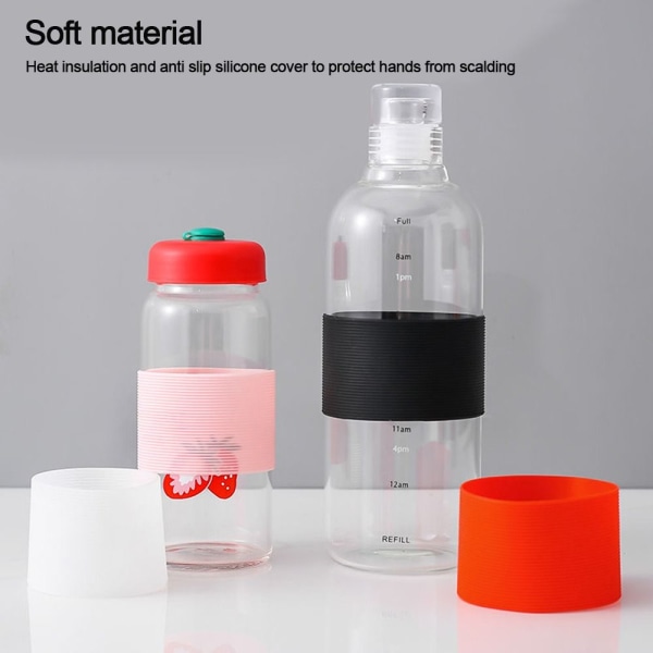 Pullon suojukset Silicone Cup Sleeve läpinäkyvä läpinäkyvä transparent