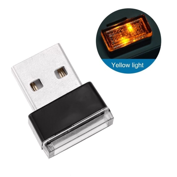 Bilinnredning USB LED GUL yellow