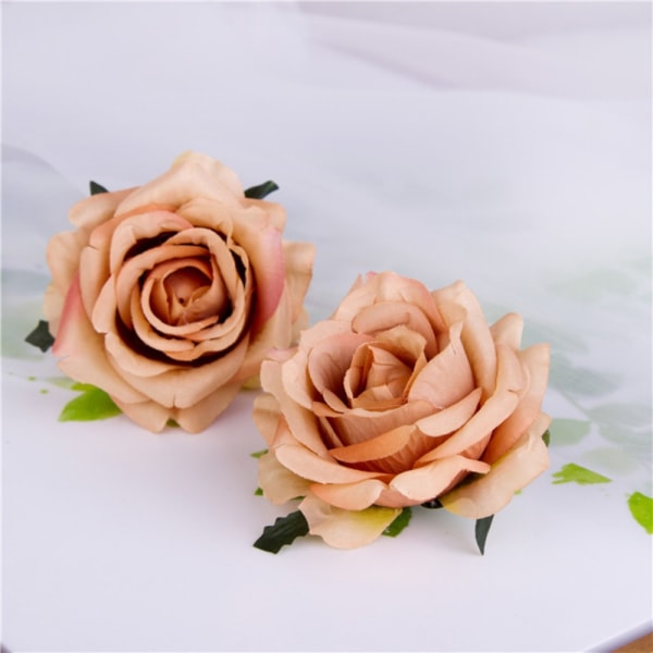 10 kpl Keinotekoisia ruusuja Fake Roses VAALEANAINEN light pink