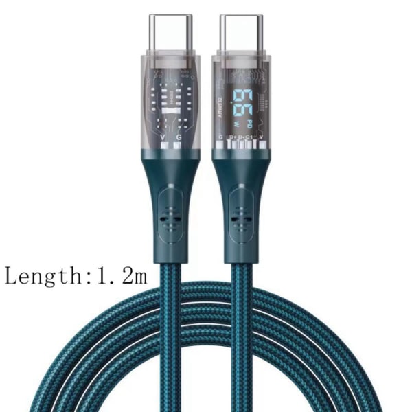 Ladekabel Datakabel GRØNN USB TIL TYPE C USB TIL TYPE C Green USB to Type C-USB to Type C