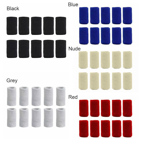 10 STK Fingerærmer Fingersenge SORT black