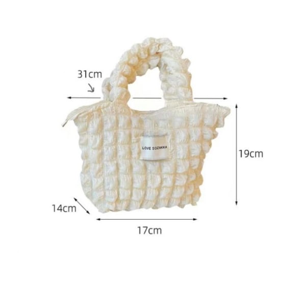 Small Tote Bag Shopper Kukkaro KELTAINEN&VALKOINEN Yellow&White
