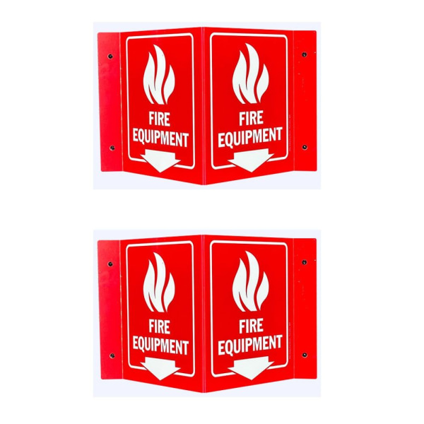 2 STK ildslukkerskilt med høj effekt advarselsskilte 2PCS