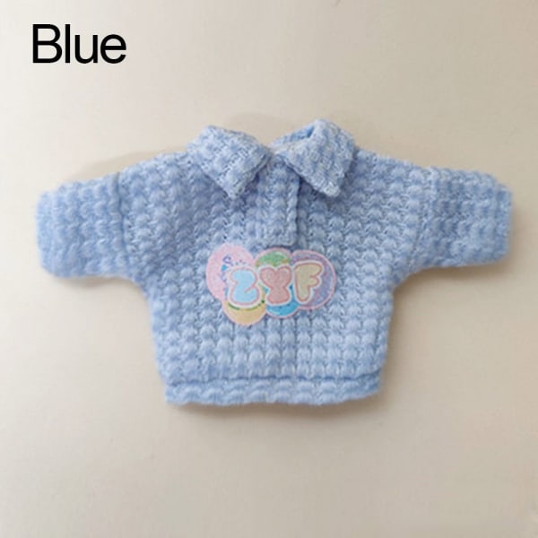 Mini striktrøje 1/12 dukke cardigans BLÅ Blue