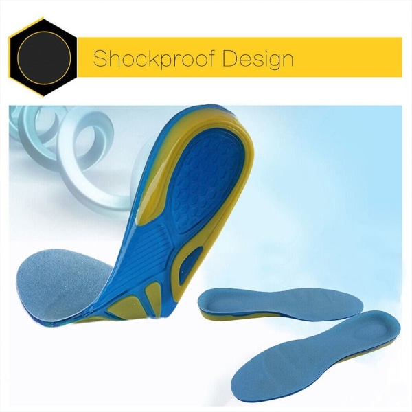 Work Boot Insoles Massage fotdyna GUL L (8-12) Yellow L (8-12)