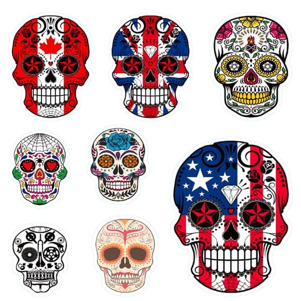 Sugar Skull Tarrat Laptop Cool Skull Decals Rullalauta