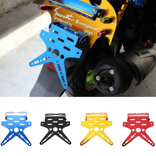Motorcykel bagnummerpladeholder Nummerpladebaglygte black