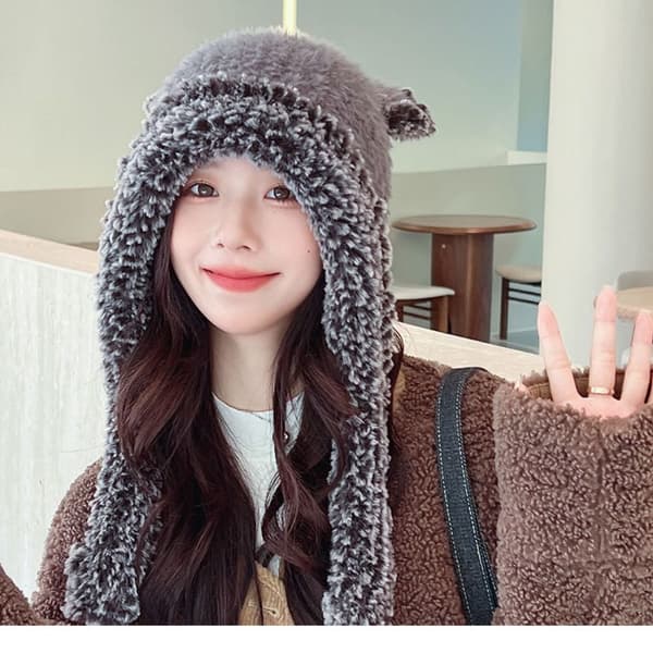 Plysch Bucket Hat Cold Hat GRÅ GRÅ grey