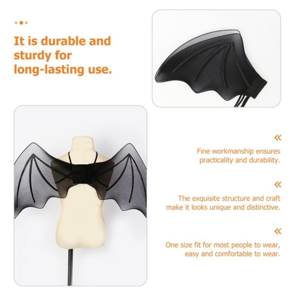 Black Bat Wings Kids Fancy Dress Halloween Bat