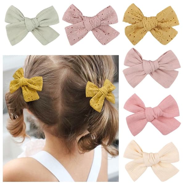 2 par enfärgade bowknot hårnål 4 4 4
