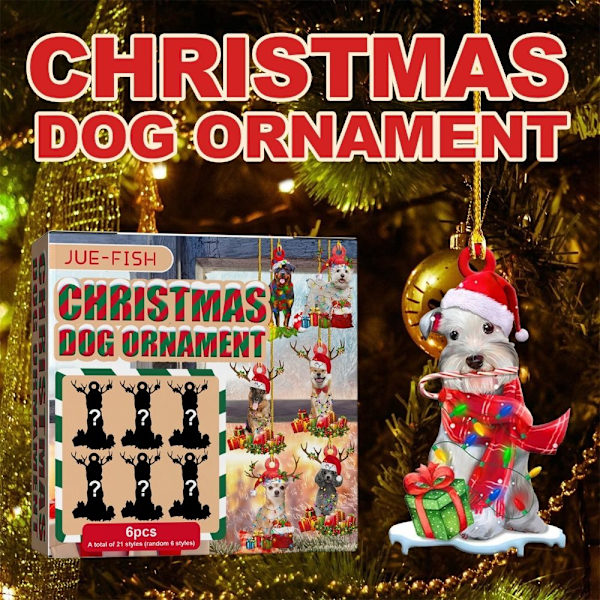 6 st/ask Julgranspynt Hängande Blind Box