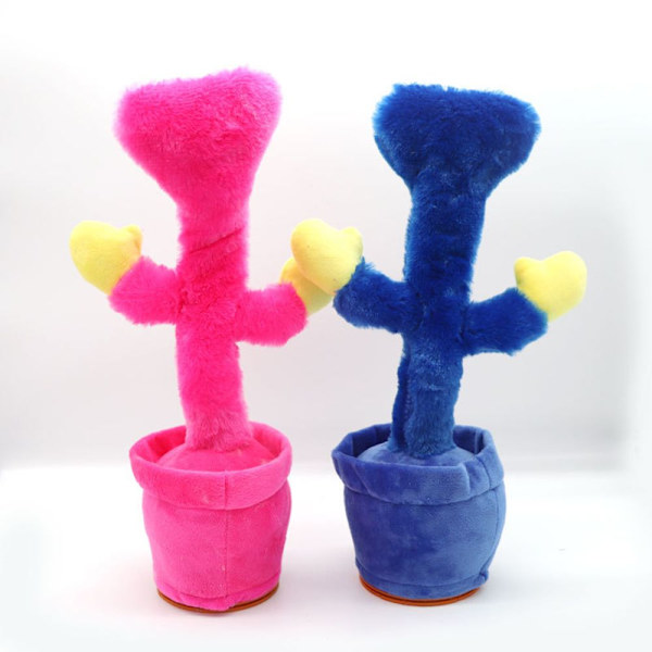 Poppy Playtime Huggy Wuggy Dansende Kaktus Legetøj BLÅ blue