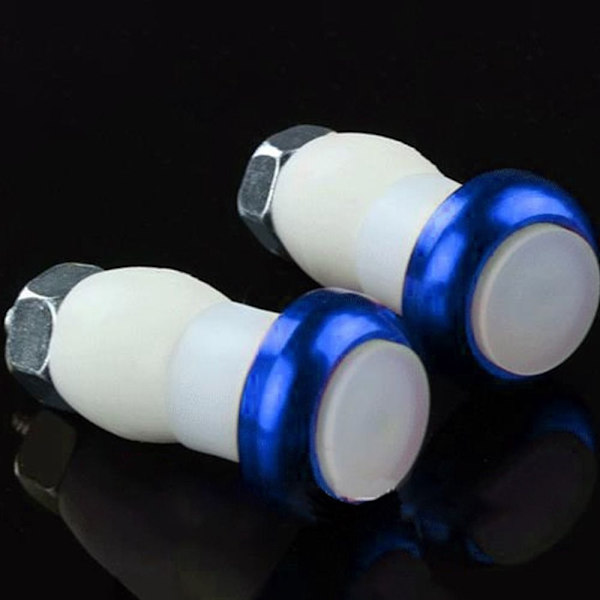 2 STK Sykkelstyre Light End Plug Light BLÅ blue