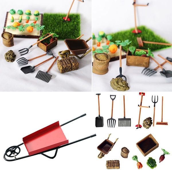 Miniature Farming Tools Dukker Tilbehør 2 2 2