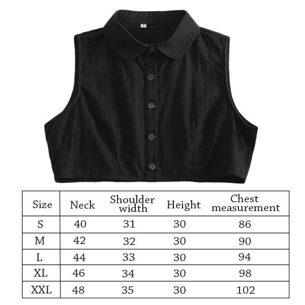 Skjorta Fake Collar Kläder Accessoarer WHITE XL White XL
