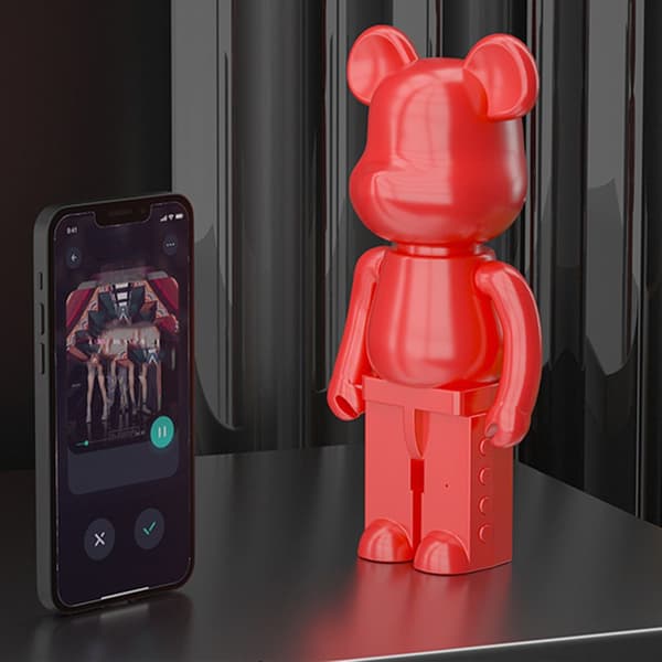 Violen ce Bear Bluetooth -högtalare Bluetooth -ljud vit