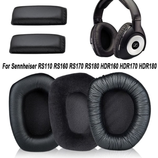 2 st/1 par öronkuddar utbytes hörlurar i läder läder hörlurar Leather Earpad