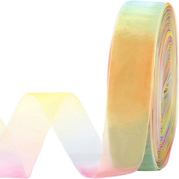 Rainbow Ribbon Organza Ribbon iriserende bånd