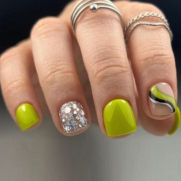 24st False Nails Short Square W554 W554 W554