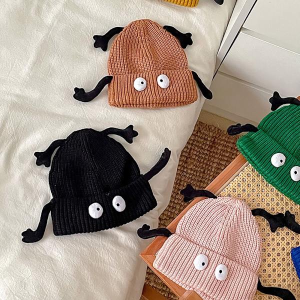 Kids Cuff Knit Beanie Cap Hatt GRÖN green