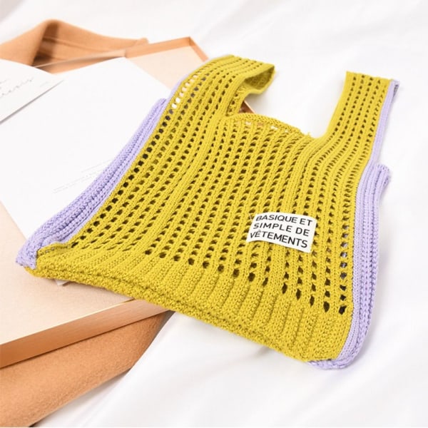 Knit Handbag Kangaskassi VIHREÄ green