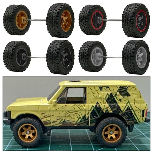 Off-road bilmodifikasjon gummidekk SØLV silver