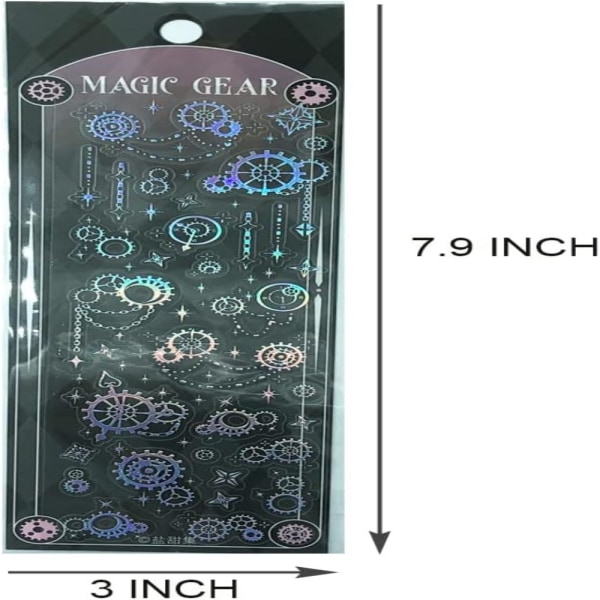 7 stk holografisk klistermærke 3D klistermærker Scrapbog klistermærke