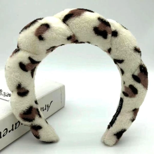 Svamp pannebånd for sminke BEIGE LEOPARD BEIGE LEOPARD Beige Leopard