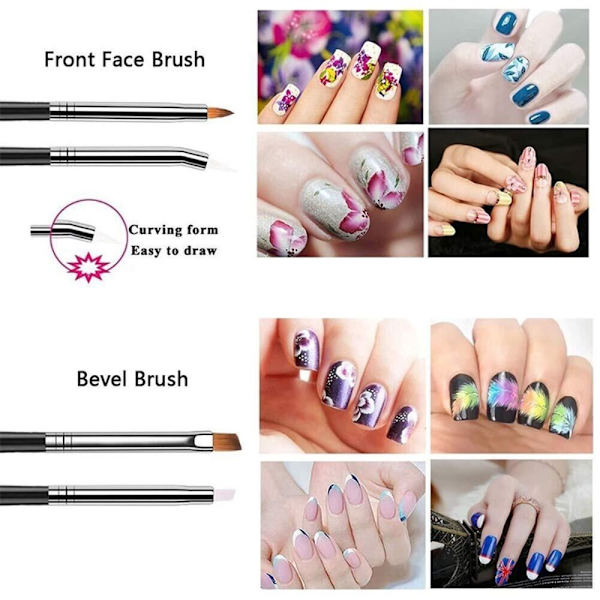 Nail Art Brush Nail Dotting Harja VALKOINEN white