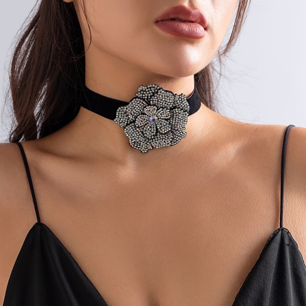 Rose Flower Choker Clavicle Chain 1-HALSKJEDE 1-HALSKJEDE 1-Necklace