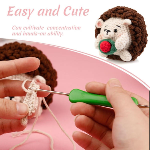 Virkningssats för nybörjare Crochet Animal Kit 04 04 04