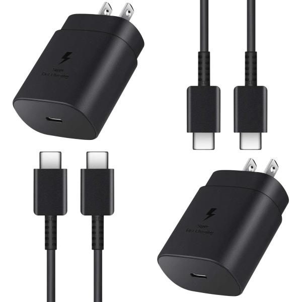 Samsung 25W SUPER 3A USB-C-lader + 1M kabel svart