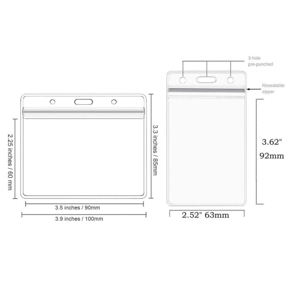 10 Stk/Pakke Kort Clip Card Cover LODRET VERSION LODRET Vertical version