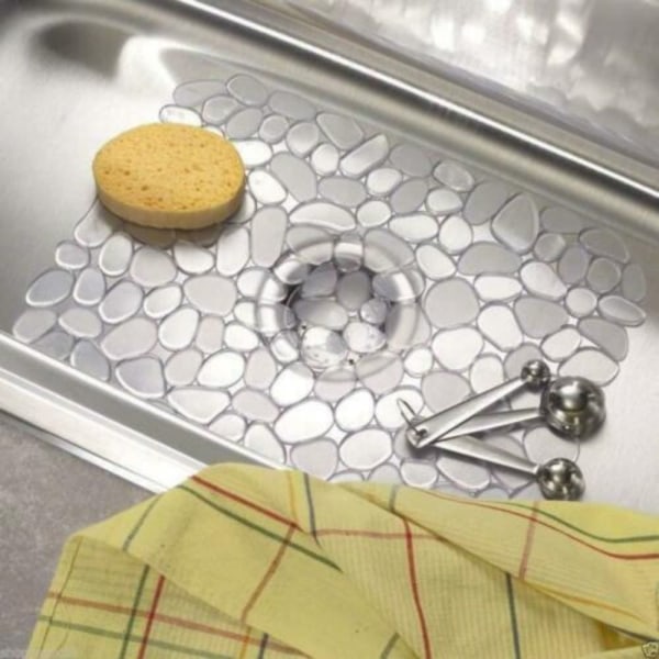 30*40cm Kjøkkenvask Matte Tørkematte TRANSPARENT transparent