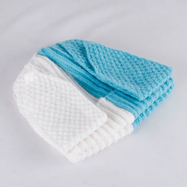 Stickad ullmössa Warm Tide Hat VIT OCH BLÅ VIT OCH BLÅ White and Blue