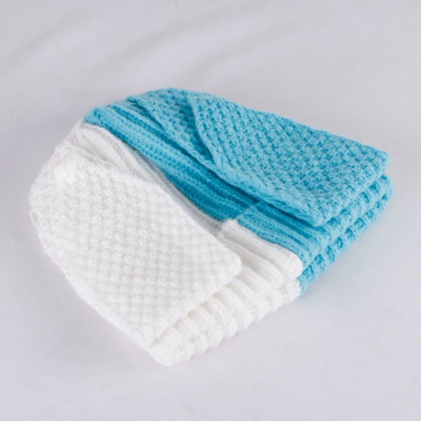 Strikket ulllue Warm Tide Lue HVIT OG SORT HVIT OG SORT White and Black