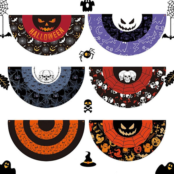 Halloween Fläktformad banner Halloween Bunting Flag STIL 9 Style 9