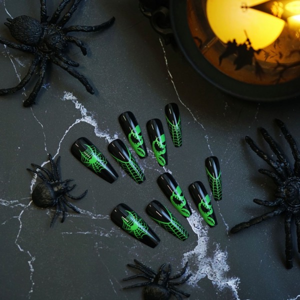 Halloween Fake Nails Pumpkin Nails WM-10 WM-10 WM-10
