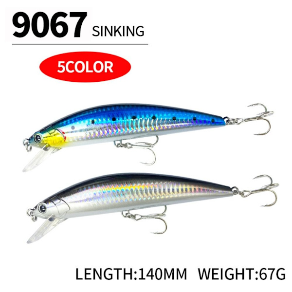 Minnow Fishing Lure Synkende Lure B B B