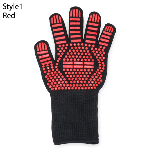 Grillhandskar Grillhandske RÖD STIL 1 Red Style1