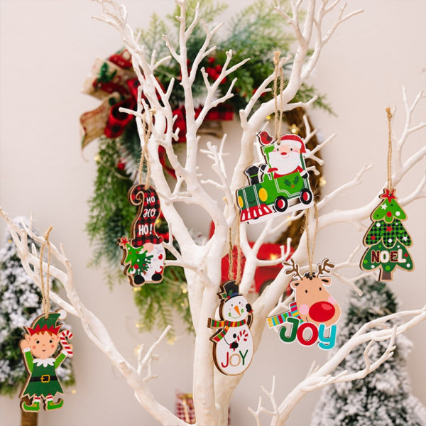 3stk Julevedhæng Xmas Tree Hanging Tag 3STK-ÆLDRE 3pcs-Elderly