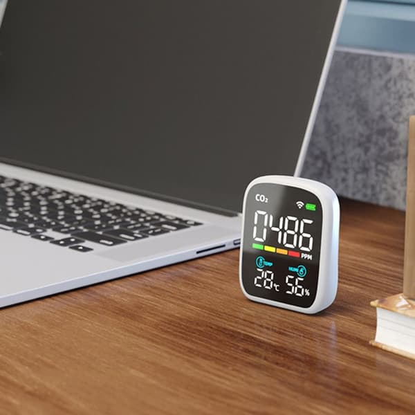 CO2 Detektor WiFi Luftkvalitetsmonitor Kuldioxiddetektor