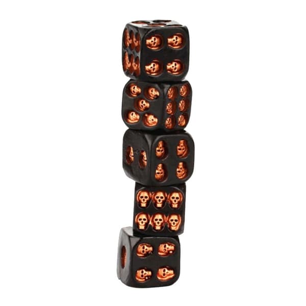 Nyhet Black Skull Tärning 5 ST SILVER 5 Pcs Silver
